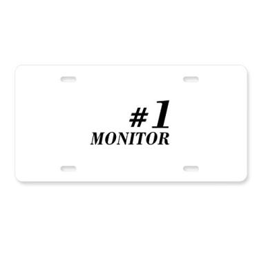 Imagem de DIYthinker Número 1 monitor de graduação placa de carro decoração de carro acessório de aço inoxidável