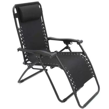 Imagem de Cadeira Espreguiçadeira Gravidade Zero Praia Piscina Preta
