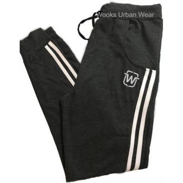 Imagem de KIT 02 CALÇAS DE MOLETOM WOOKS MASCULINA SARUEL SKINNY SPORT LUXO-CINZACLARO-GG-Masculino