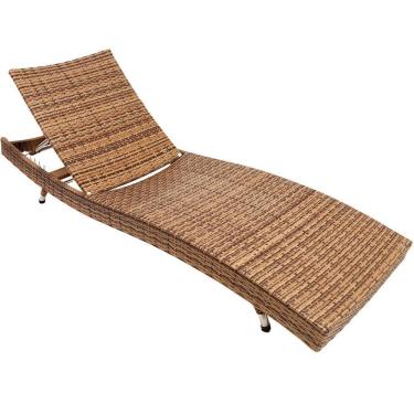Imagem de Espreguiçadeira em Alumínio e Fibra Sintética - Piscina, Jardim, Decoração Trama 