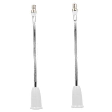 Imagem de DOITOOL 2 Peças De Suporte De Lâmpada E14 A E27 Branco Convers Cabo De Extensão Adaptador Adaptador De Abajur Suporte De Lâmpada Dobrável Suporte De Lâmpada E27 Soquete Extensão Universal