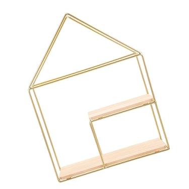 Imagem de CANIGHT Prateleira De Parede Prateleiras De Montagem Parede Suporte De Decoração De Parede De Ferro Forjado Prateleira De Parede Suporte De Armazenamento Doméstico Estilo Nórdico