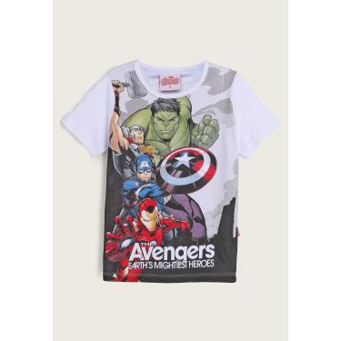 Imagem de Infantil - Camiseta Fakini Avengers Branca Fakini 102303583 menino