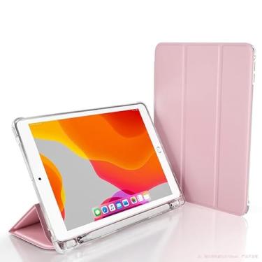 Imagem de Estojo protetor à prova de choque Case Compatible with Samsung Galaxy Tab A8 10.5（X200/X205) Case with Pencil Holder Smart Cover Protective Case Cover Shockproof Cover with Clear TPU Back Shell (Colo