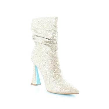 Imagem de Betsey Johnson Bota feminina de cano curto Mac, Ouro claro, 7.5