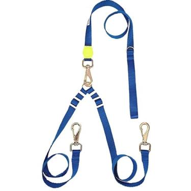 Imagem de Guia Dupla Para Cachorro com Destorcedor - GARI & Co (AZUL)