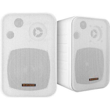 Imagem de HAYONIK, Caixa Passiva, 60W, 2 Vias, Woofer 4", Tweeter 0,5", Gabinete Polipropileno, Resp. Freq: 100-20Khz, 30W RMS, Suporte Incluso - MSB60NC Branca
