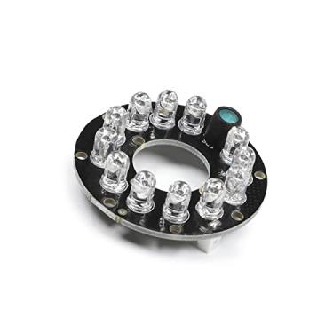 Imagem de Bettomshin 1 placa iluminadora infravermelha OD de 1,5 polegadas, lâmpada de placa redonda de 80 graus para câmeras de segurança CCTV monitoramento visão noturna