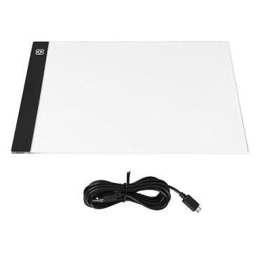 Imagem de Caixa de Luz de Rastreamento A4, Fonte de Alimentação USB de Escurecimento Contínuo Placa de Luz de Transmissão de Luz para Desenho de Animação de Pintura
