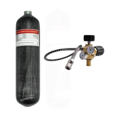 Imagem de TUXING 4500psi 300Bar 3L Fibra de Carbono HPA Tanque Cilindro de Alta Pressão com Válvula Reguladora Mergulho M18*1,5