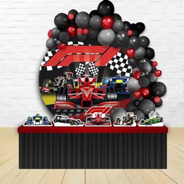 Imagem de Kit Decoração Painel Redondo Festa de Aniversário Infantil Formula 1