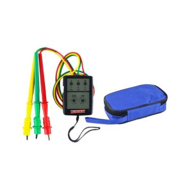 Imagem de Fasímetro Trifásico Detecção Presença Fase Rotação Pontas Prova Spi-500 Portátil Instrutherm Com Estojo