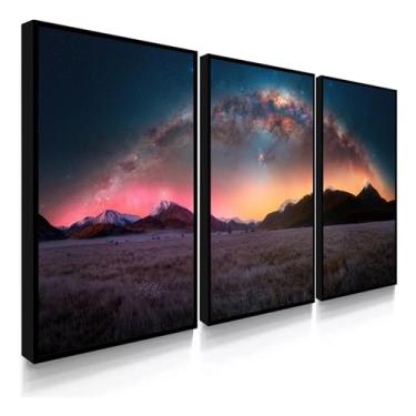 Imagem de Kit 3 Quadros Decorativo Sala Quarto Linda Paisagem Natureza Cachoeira Praia (Imagem 10)