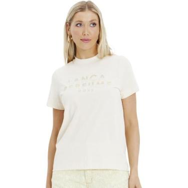 Imagem de Camiseta Easy Lança Perfume Oversized In24 Bege Feminino