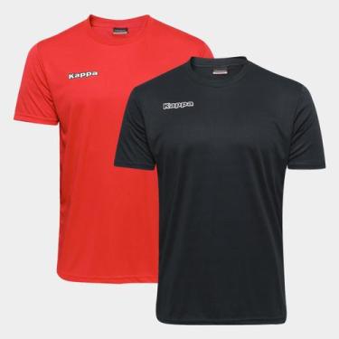 Imagem de Kit Camiseta Kappa Shangai Masculina 2 Peças