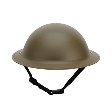 Imagem de CHAPEAU TRIBE Capacete adulto do exército militar aliado da Segunda Guerra Mundial – Alça ajustável – Capacete leve para cosplay – Tamanho universal – Plástico com espuma elástica dentro – verde-oliva