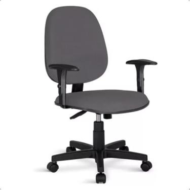 Imagem de Cadeira Diretor Giratória com Relax, Braços Ajustáveis, Ergonomia Certificada e Revestimento em Tecido Cinza para Escritório, Home Office e Bancadas - Escritex