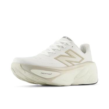Imagem de New Balance Tênis de corrida feminino Fresh Foam X More V5, Branco/sal marinho/ouro claro metálico, 6.5 X-Wide