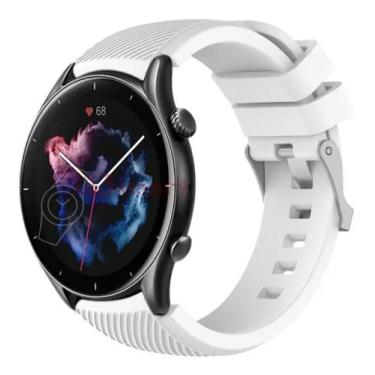 Imagem de Pulseira Silicone Para Gtr3 Pro / Gtr3 - Branco - T-Shirck