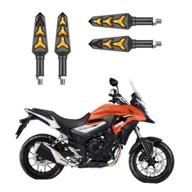 Imagem de KIT 4 Seta Sequencial Pisca de Led Estrela Modelo P09S Moto CB 500X An