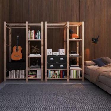 Imagem de Conjunto Jardim Vertical Hortas Suspensas Estrutura Madeira - Technox