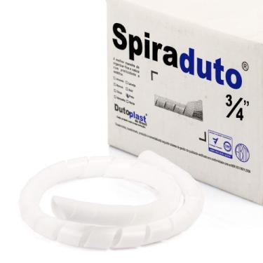 Imagem de Organizador Fios e Cabos Spiraduto 3/4 Branco - 3 Metros - DUTOPLAST