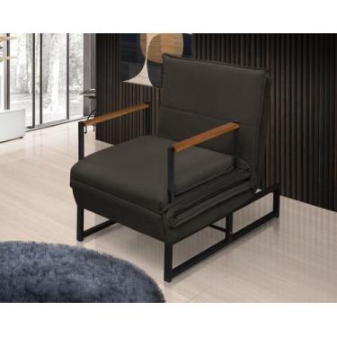 Imagem de Poltrona Estofada Reclinável Versat Retrátil Cama Chaise Puff Clínica 