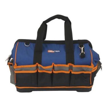 Imagem de Mala Tecido Profissional Para Ferramentas 37x26x3cm - Dexter, Azul
