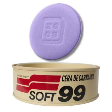 Imagem de Cera de Carnaúba Soft99 All Colors + Aplicador de Espuma - Kits