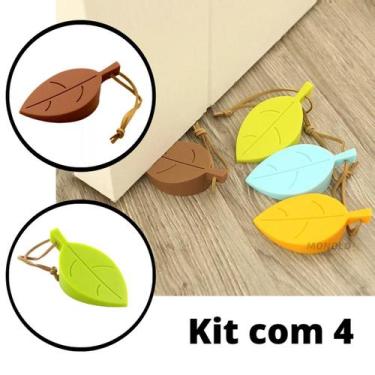Imagem de Kit c/ 4 Peso Porta Protetor Prendedor Aparador Silicone - Monolo