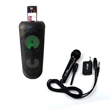 Imagem de kit Caixa Som Bluetooth Com Microfone Sem Fio profissional Atomo TWS karaokê