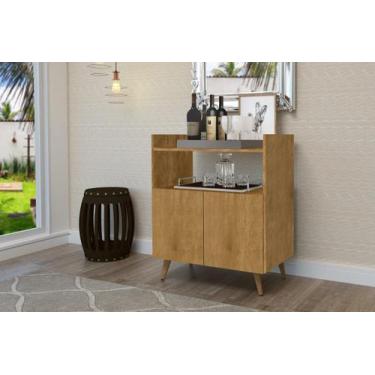 Imagem de Buffet / Aparador / Bancada SUI Estilo Retrô Com Pés em madeira 2 Port