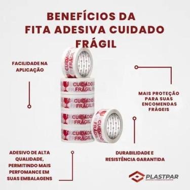 Imagem de Fita Adesiva 48Mm X 100M Branca Frágil - Delfix