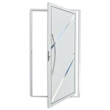 Imagem de Porta de Alumínio Pivotante Lambril 210x120cm com Puxador Duna Super B