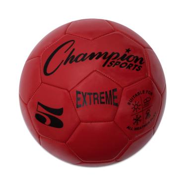 Imagem de Bola de futebol série extremo, tamanho 5 – bolas de chute universitário, profissional e padrão da liga – para todos os climas, toque suave, retenção máxima de ar – para adultos, adolescentes, vermelho
