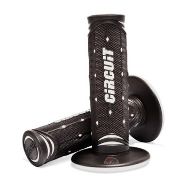 Imagem de Par De Manoplas Circuit Jupiter Everyday Preta e Branca - Bros Xre300 