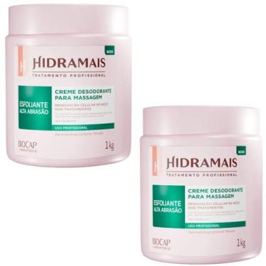 Imagem de Kit 2 Creme Desodorante para Massagem Esfoliante Alta Abrasão 1kg Hidr