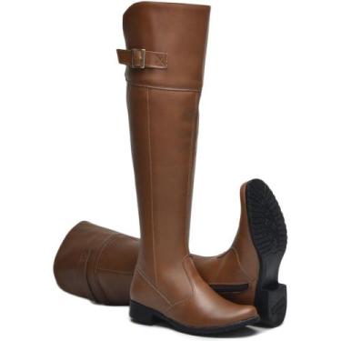 Imagem de Bota Over The Knee Feminina Caramelo Acima Do Joelho - Rizzicomercio, 