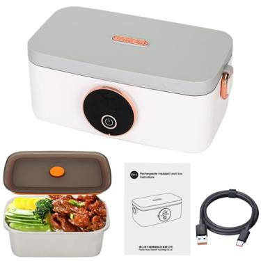 Imagem de TT Tokuein Lancheira elétrica aquecida, aquecimento automático sem fio, sem necessidade de conectar, capacidade de 1L, autoaquecimento para escritório, carro e uso externo
