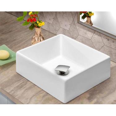 Imagem de Kit Cuba Tulipa Sobrepor com Valvula Click Quadrada - Loja DoceLar, Br