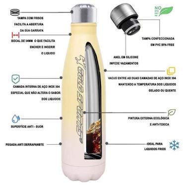 Imagem de Garrafa em Aço Inoxidável Gold Sports German 750 ml, Único, Amarelo, U