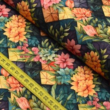 Imagem de Tecido Estampado Para Patchwork - Vitral 6 (0,50x1,50) - Fabricart