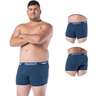 Imagem de Kit 3 cuecas boxer cotton plus size premium conforto dia - AQUILA, G2,