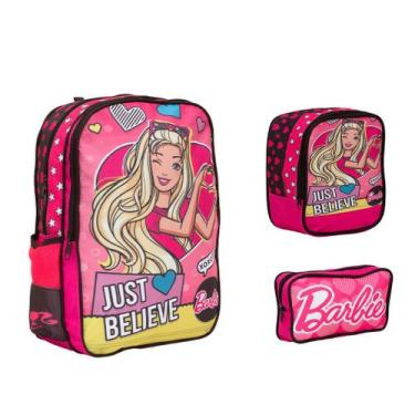 Imagem de Kit Mochila Infantil Barbie Desenho Costas Volta As Aulas - Toys 2U