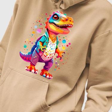 Imagem de Blusa Moletom Genuine Grit Masculina Estampada Algodão 30.1 Dinossauro