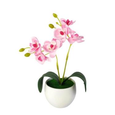 Imagem de Arranjo Mini Orquídea vasinho de plástico melamina redondo - Nacional 