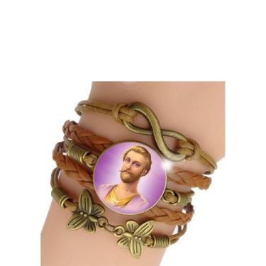 Imagem de Pulseira Feminina Mestre Saint Germain Fraternidade Branca Chama Viole