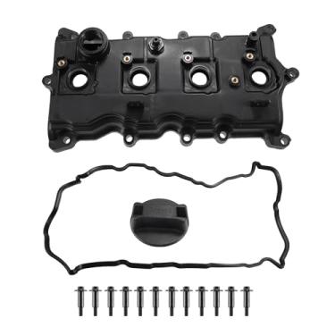 Imagem de X AUTOHAUX Tampa da válvula do motor com tampa de óleo da junta para Nissan Rogue 2008-2012 2,5L Tampa da cabeça do cilindro Nº 13264JG30A Tampa do balancim da válvula do motor do eixo de cames com