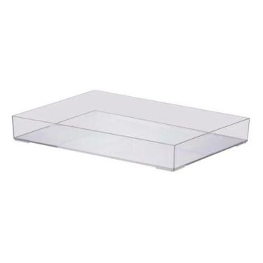 Imagem de Bandeja Organizadora Cristal Luxxor 34,5x25x4,7cm Acrilico - Paramount