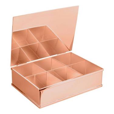 Imagem de Caixa de Chá com 6 Divisões Cobre - St James